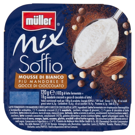 Mix Soffio Mousse di Bianco più Mandorle, 120 g